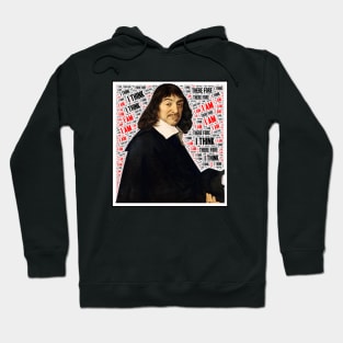 Cool Descartes Quote Design Typography Hoodie